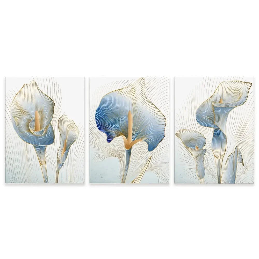 Calla Lily Trio Canvas Print Calla Lily Trio Canvas Print wall art product Aleshyn_Andrei / Shutterstock