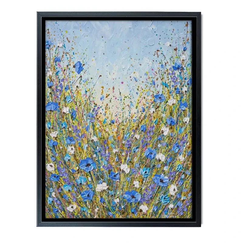 Calming Blue Flowers Canvas Print Calming Blue Flowers Canvas Print wall art product Olga Tkachyk