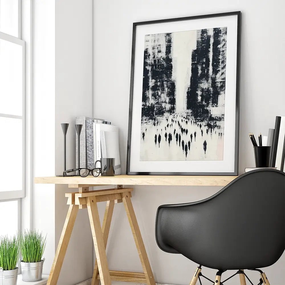 Canyon Of Commuters Framed Art Print Canyon Of Commuters Framed Art Print wall art product Chromatic Storm Studio