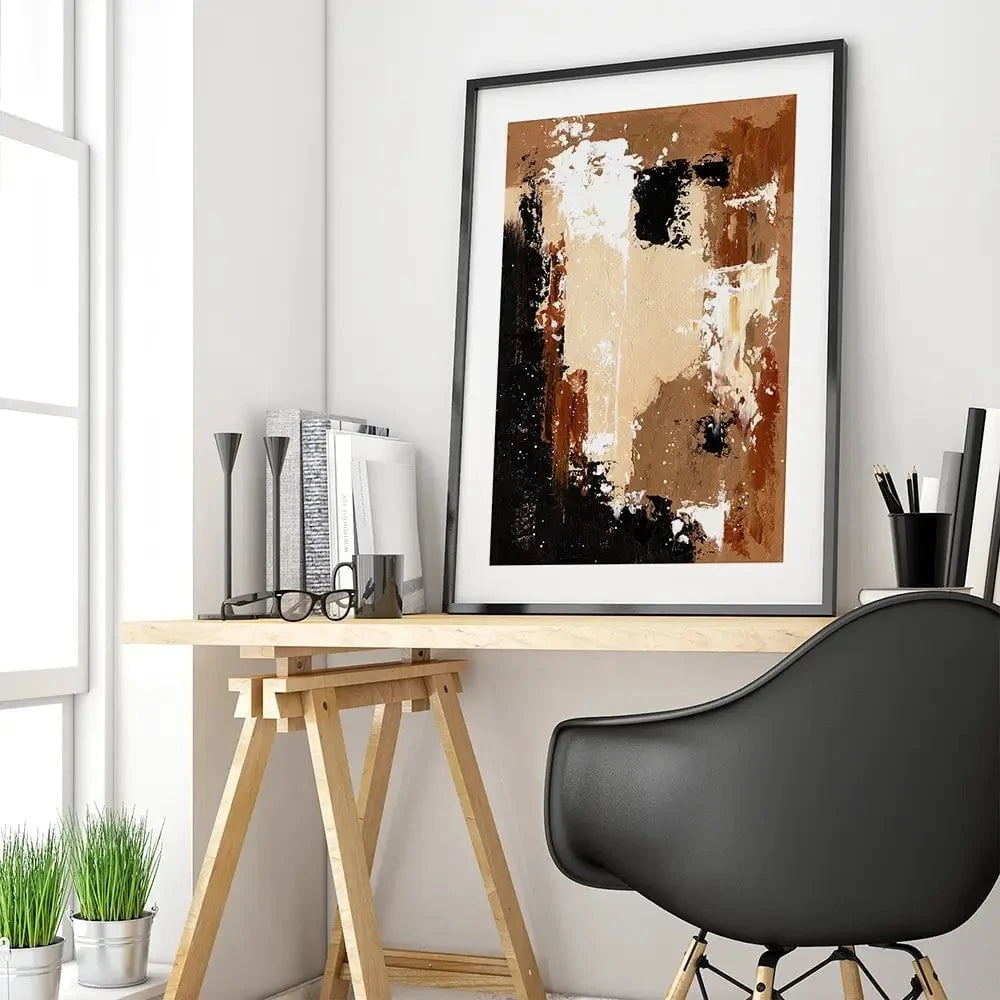 Cappuccino Abstract Framed Art Print Cappuccino Abstract Framed Art Print wall art product Svetlana Aleynikova