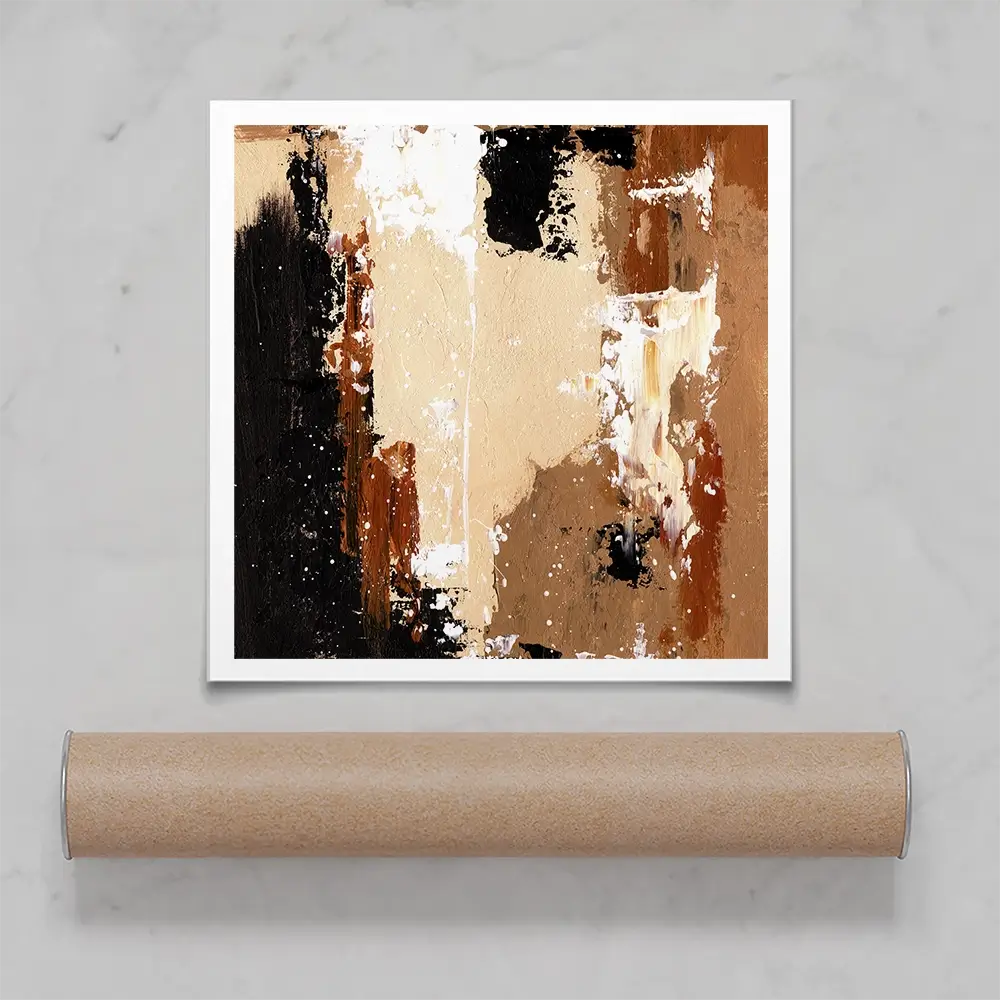 Cappuccino Abstract Square Art Print Cappuccino Abstract Square Art Print wall art product Art Print Shop
