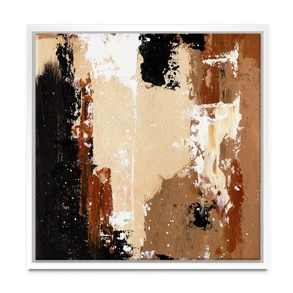Cappuccino Abstract Square Canvas Print Cappuccino Abstract Square Canvas Print wall art product Art Print Shop
