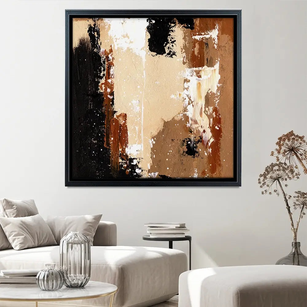 Cappuccino Abstract Square Canvas Print Cappuccino Abstract Square Canvas Print wall art product Art Print Shop
