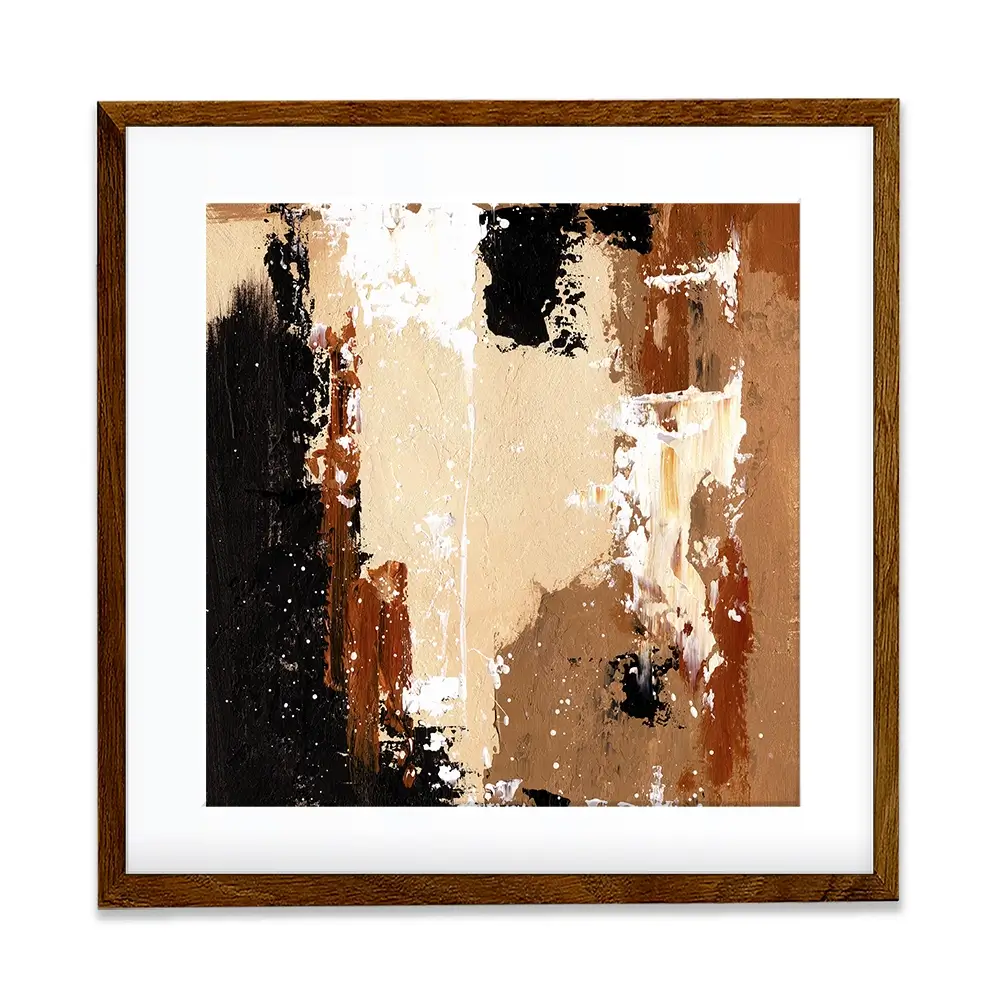 Cappuccino Abstract Square Framed Art Print Cappuccino Abstract Square Framed Art Print wall art product Art Print Shop