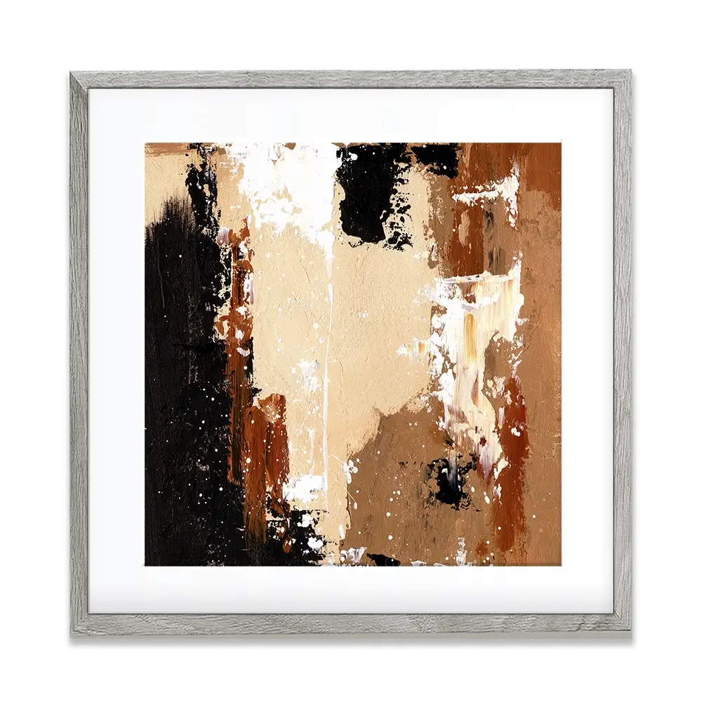Cappuccino Abstract Square Framed Art Print Cappuccino Abstract Square Framed Art Print wall art product Art Print Shop