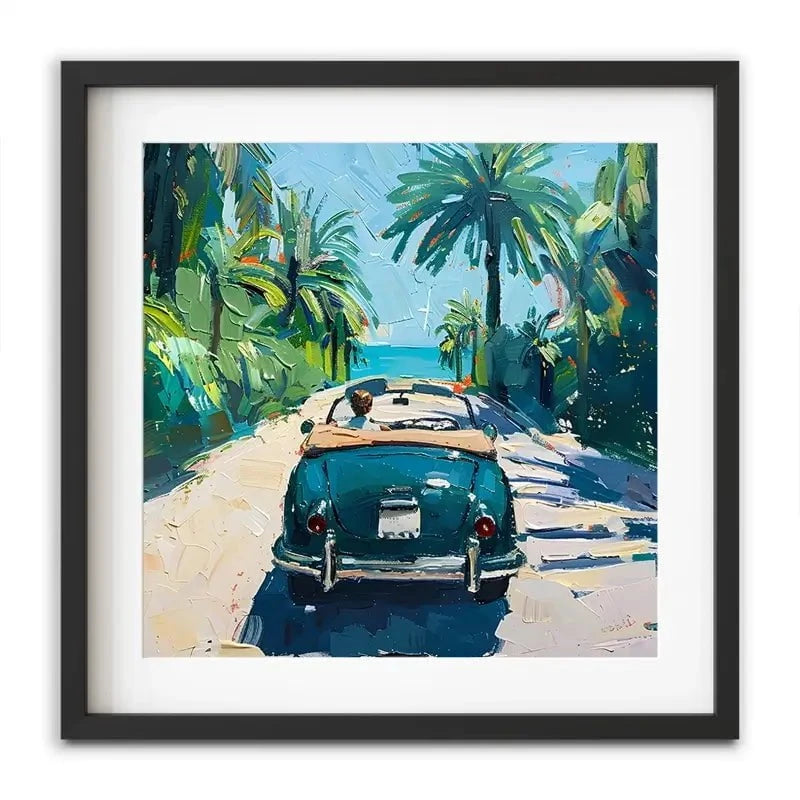 Car On The Beach Framed Art Print Car On The Beach Framed Art Print wall art product Elena Avanesova