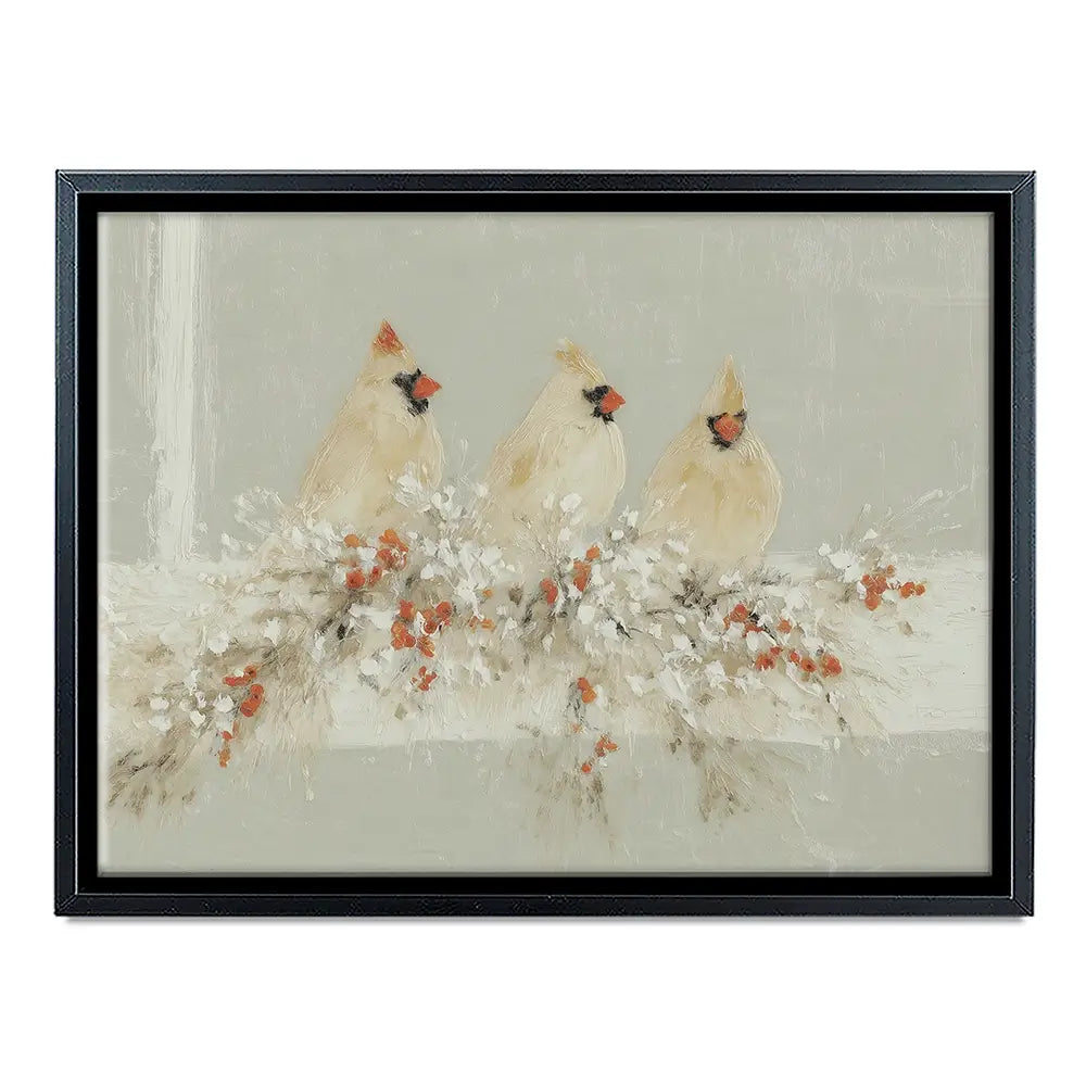 Cardinal Berry Garland Canvas Print Cardinal Berry Garland Canvas Print wall art product Chromatic Storm Studio