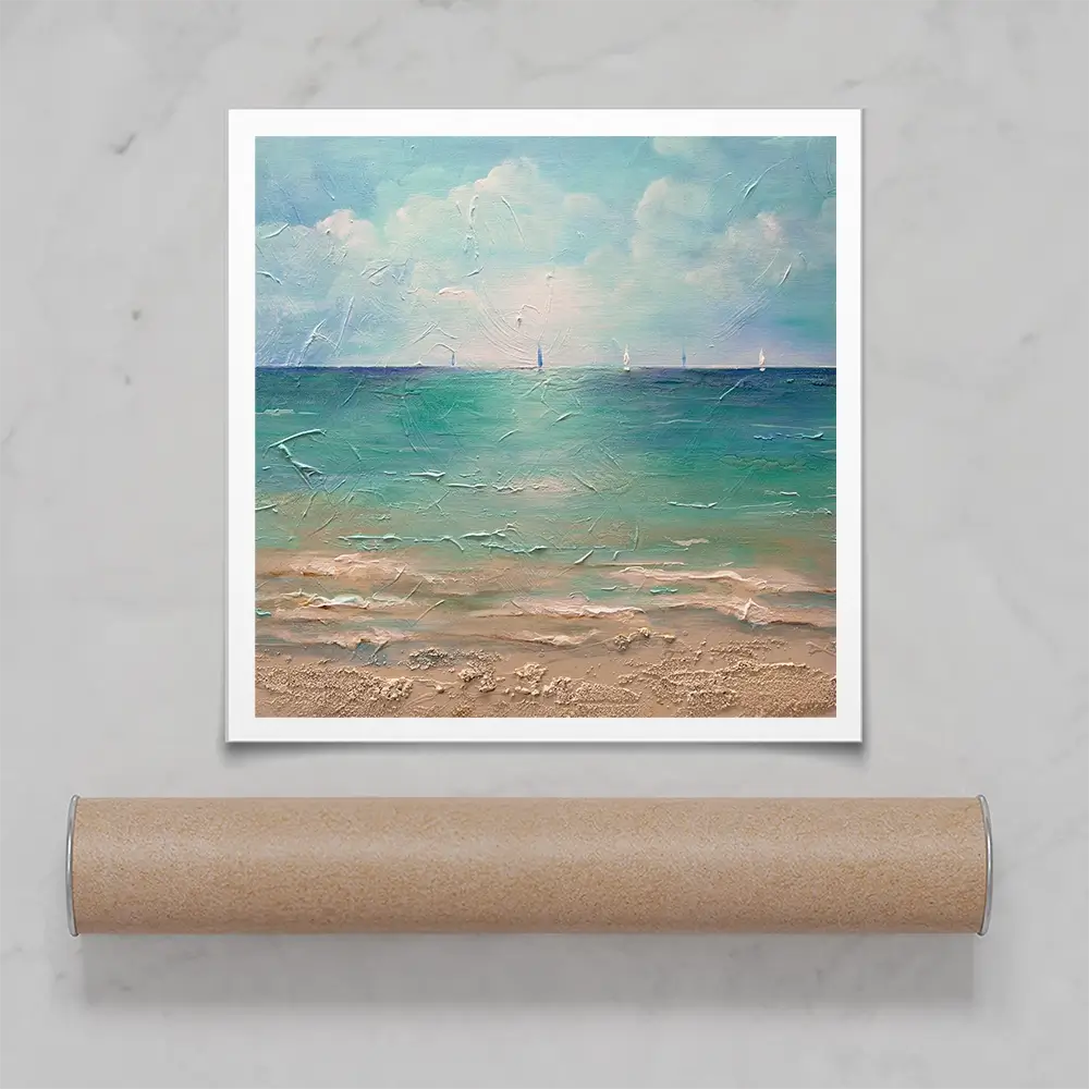 Caribbean Chill Square Art Print Caribbean Chill Square Art Print wall art product Art Print Shop