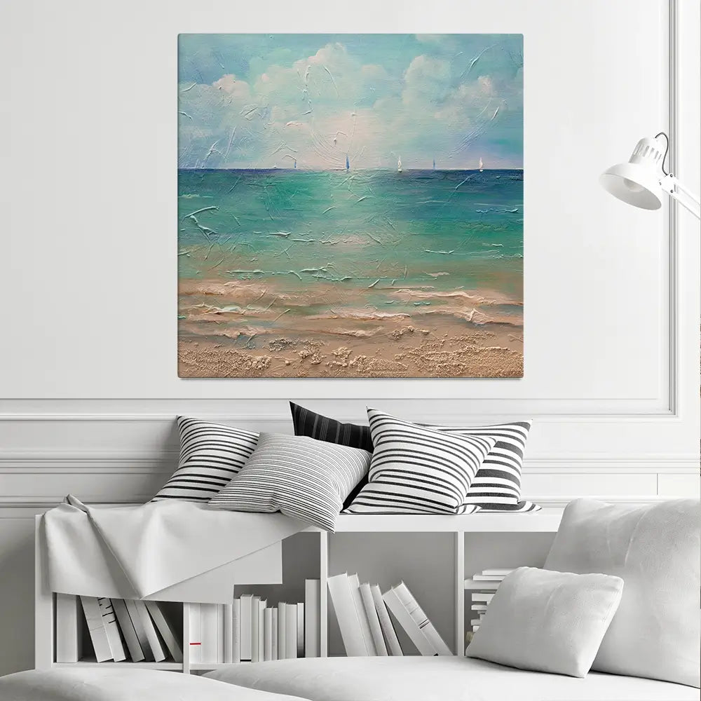 Caribbean Chill Square Canvas Print Caribbean Chill Square Canvas Print wall art product Art Print Shop