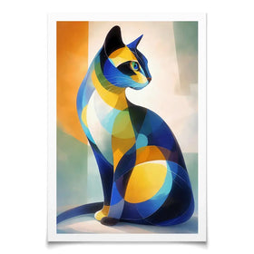 Cat Cubism Art Print Cat Cubism Art Print wall art product David Alexander Elder