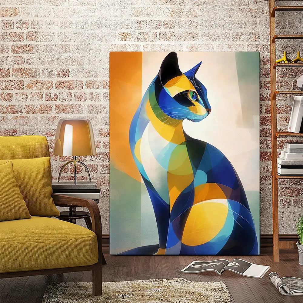 Cat Cubism Canvas Print Cat Cubism Canvas Print wall art product David Alexander Elder