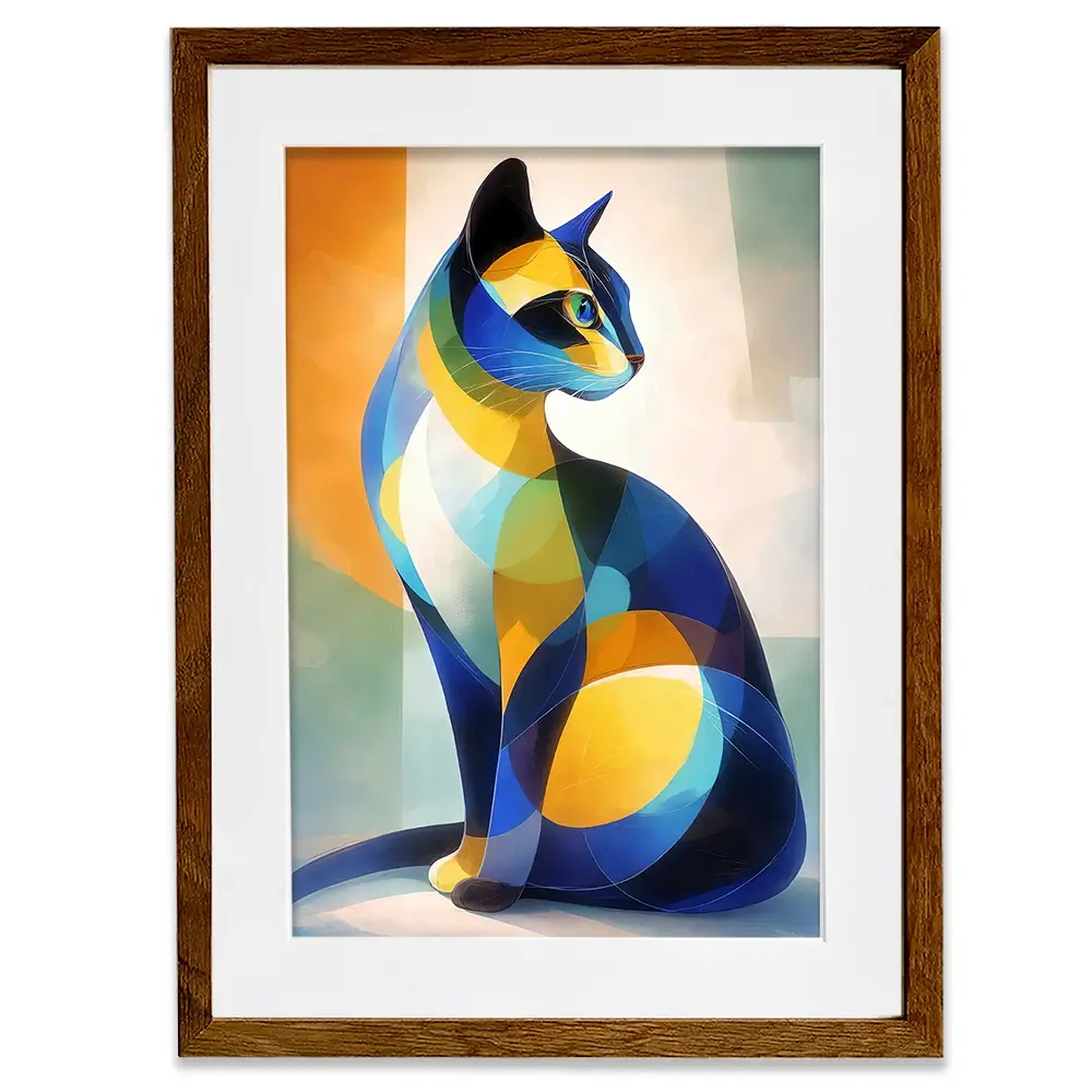 Cat Cubism Framed Art Print Cat Cubism Framed Art Print wall art product David Alexander Elder