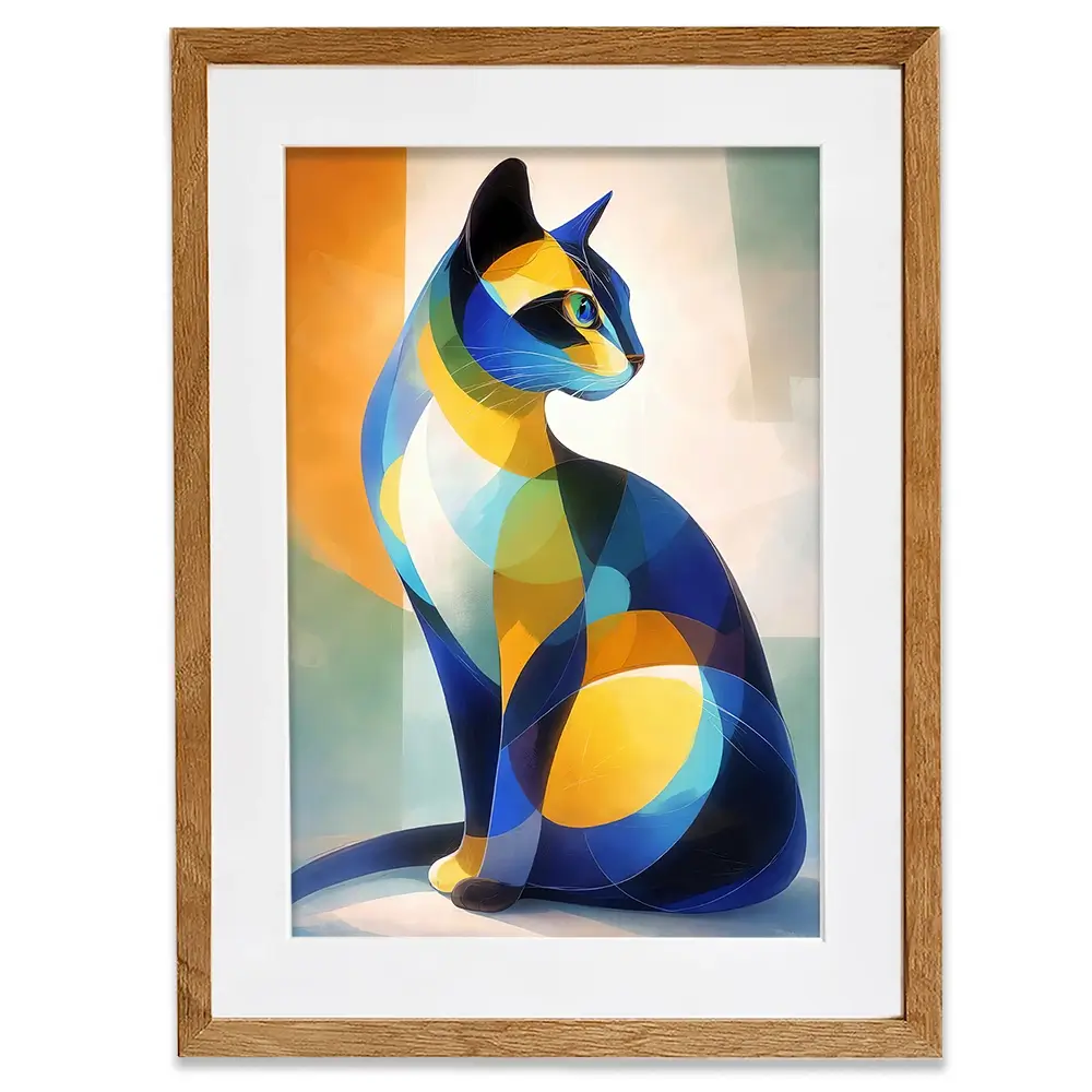 Cat Cubism Framed Art Print Cat Cubism Framed Art Print wall art product David Alexander Elder