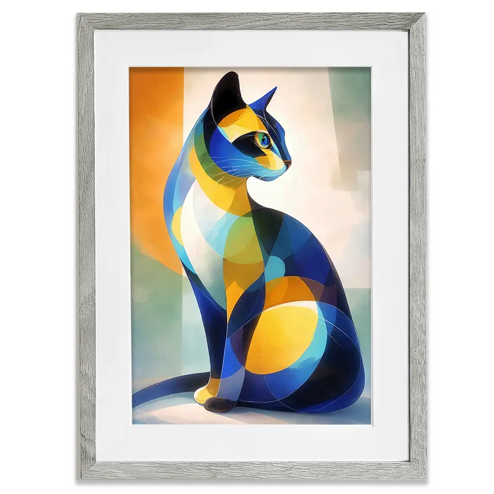 Cat Cubism Framed Art Print Cat Cubism Framed Art Print wall art product David Alexander Elder
