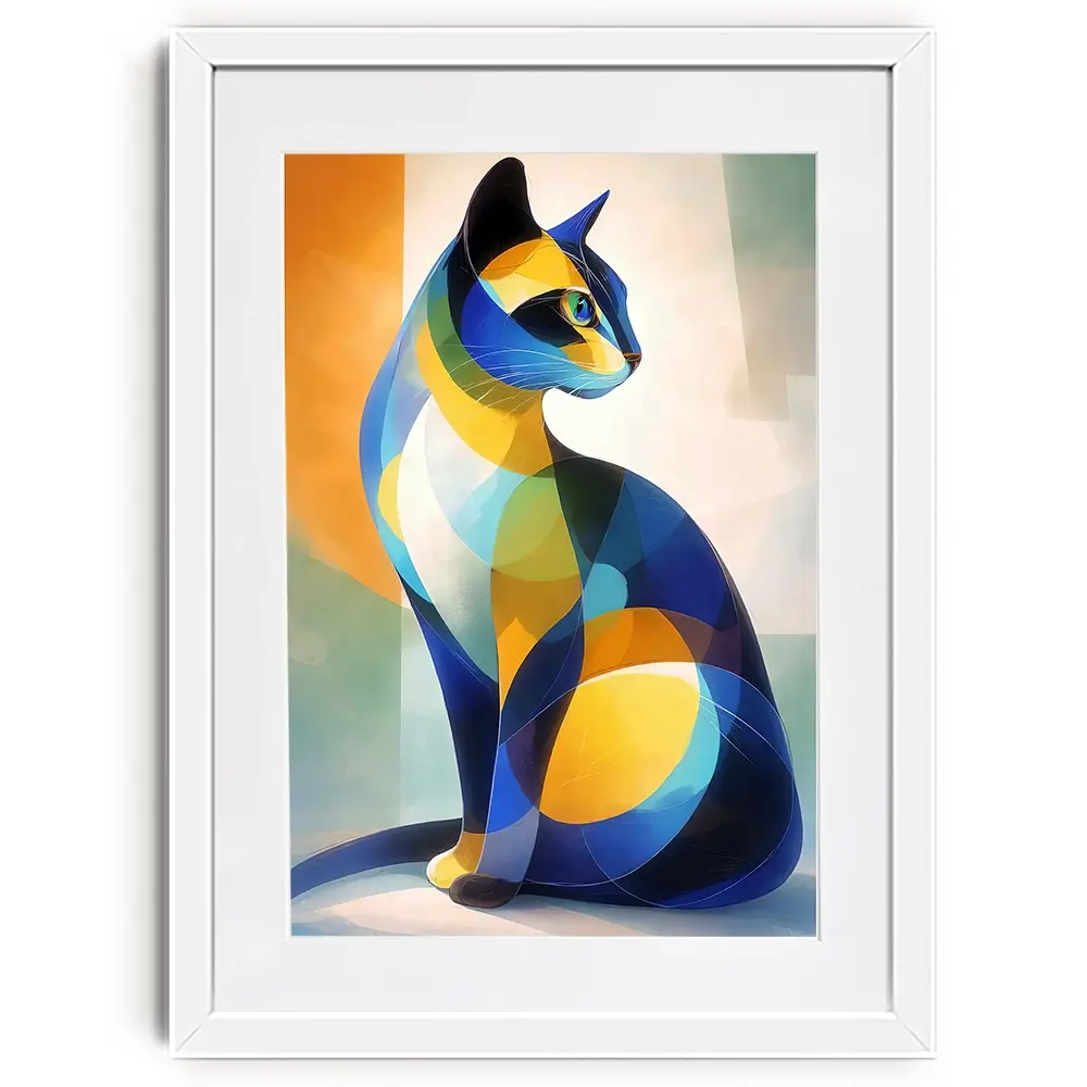 Cat Cubism Framed Art Print Cat Cubism Framed Art Print wall art product David Alexander Elder
