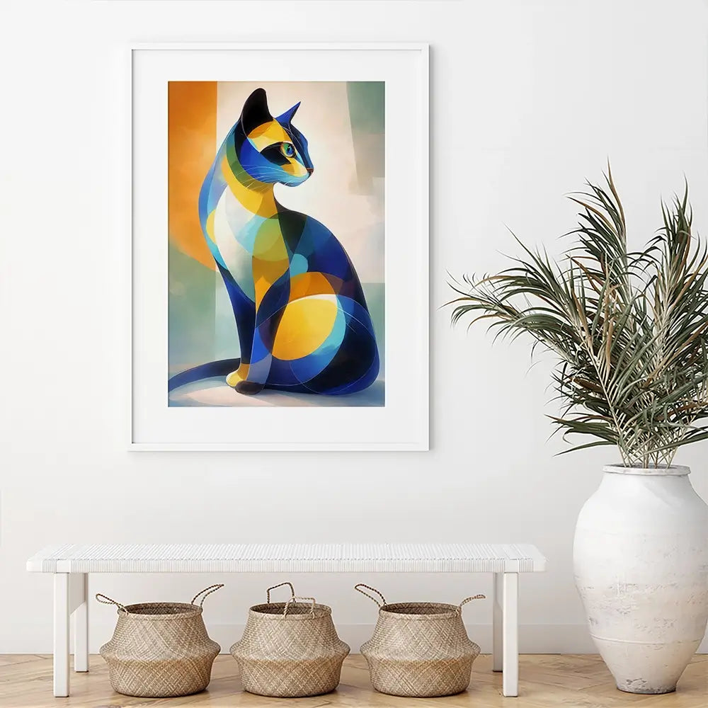 Cat Cubism Framed Art Print Cat Cubism Framed Art Print wall art product David Alexander Elder