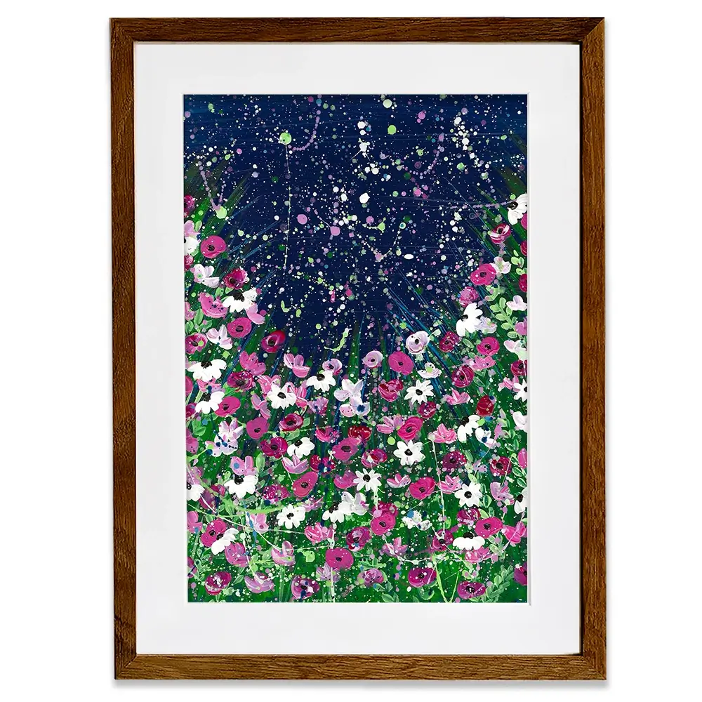 Celestial Blooms Framed Art Print Celestial Blooms Framed Art Print wall art product Emma LC Art