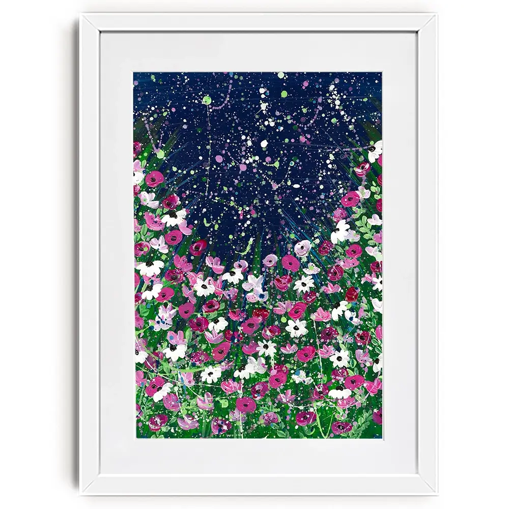 Celestial Blooms Framed Art Print Celestial Blooms Framed Art Print wall art product Emma LC Art