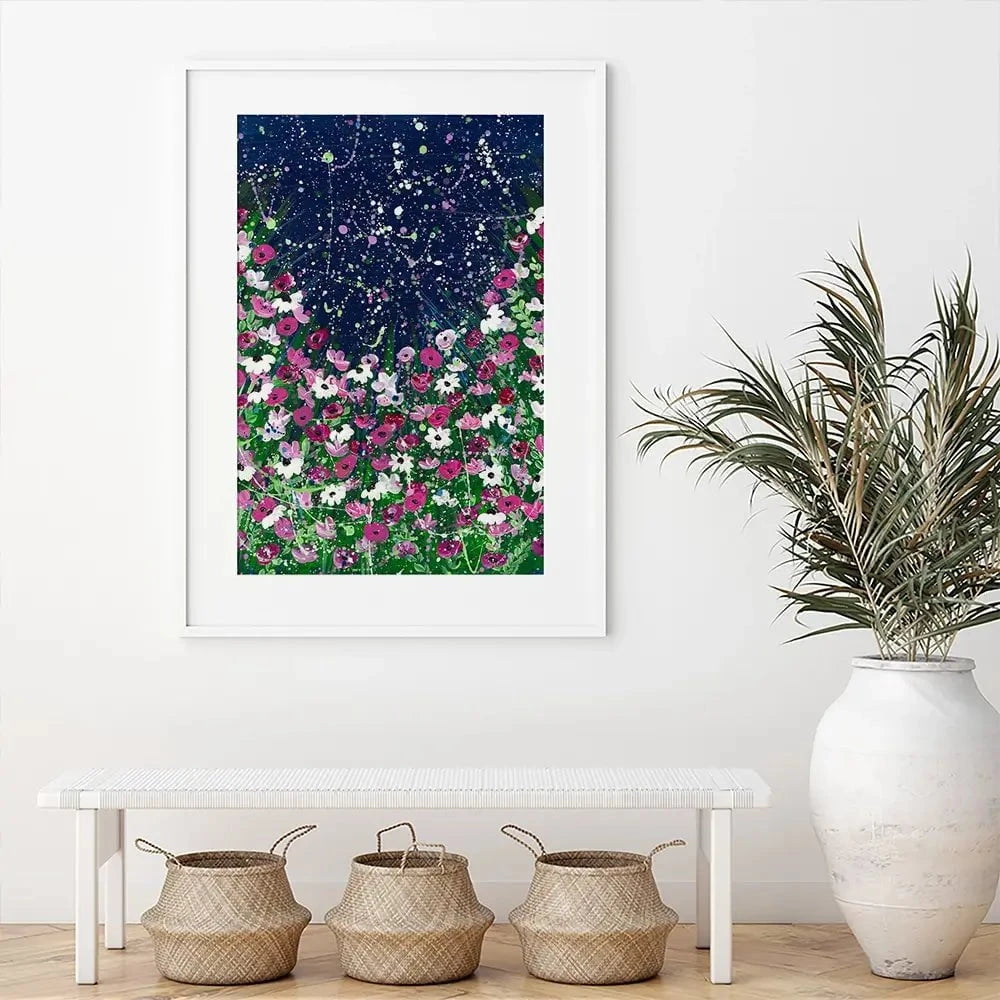 Celestial Blooms Framed Art Print Celestial Blooms Framed Art Print wall art product Emma LC Art
