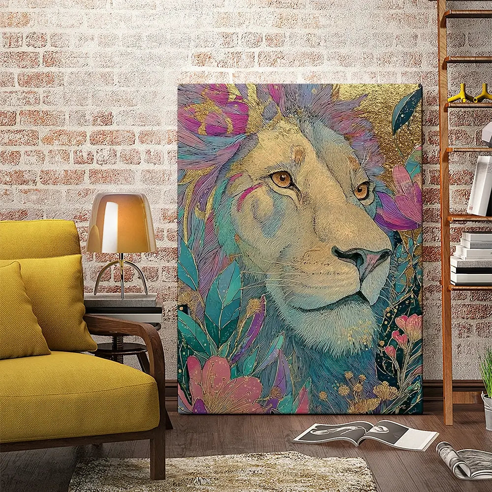 Celestial Lion Canvas Print Celestial Lion Canvas Print wall art product David Alexander Elder