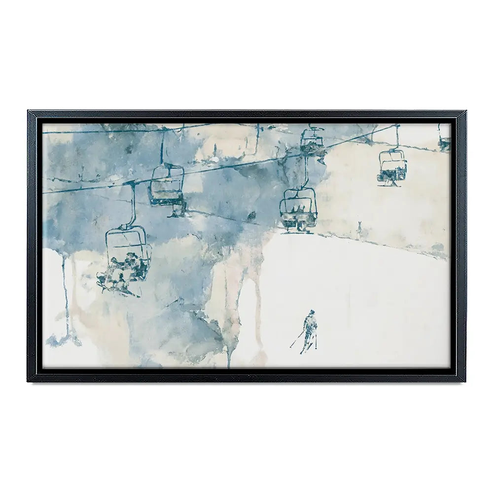 Chairlift And Solitary Skier Canvas Print Chairlift And Solitary Skier Canvas Print wall art product Chromatic Storm Studio
