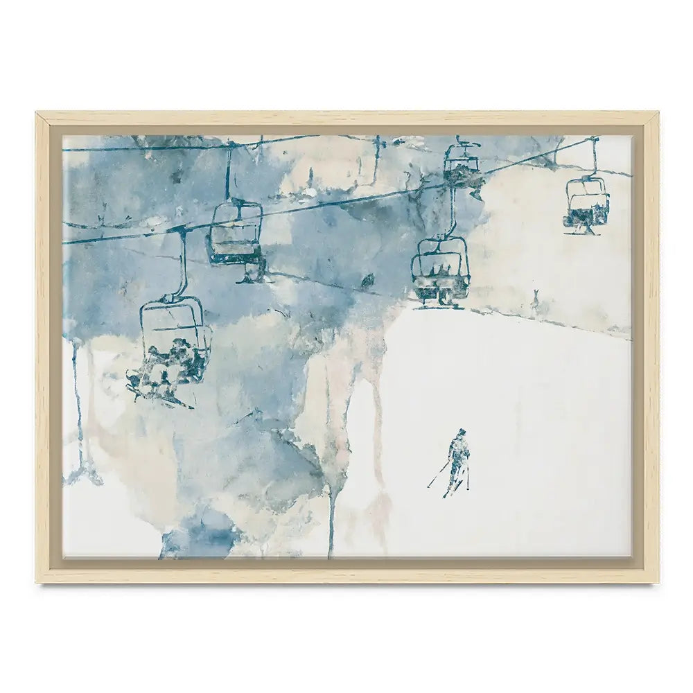Chairlift And Solitary Skier Canvas Print Chairlift And Solitary Skier Canvas Print wall art product Chromatic Storm Studio