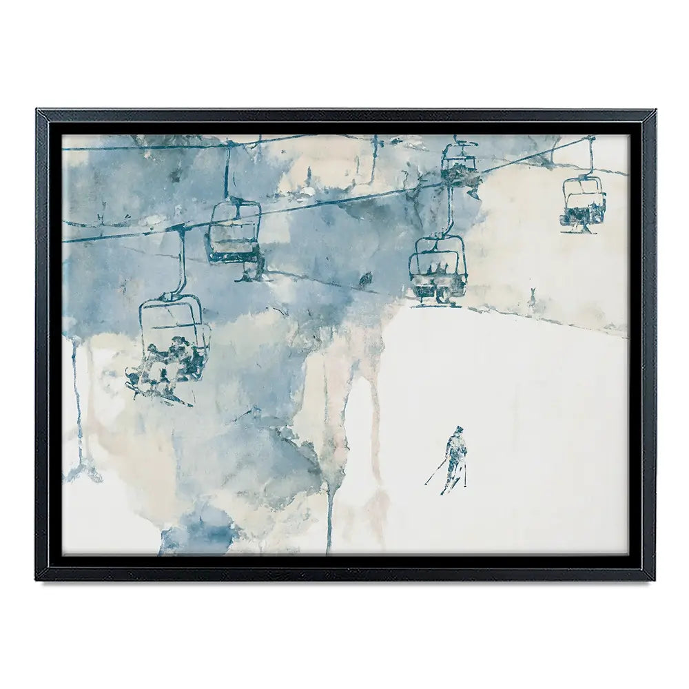 Chairlift And Solitary Skier Canvas Print Chairlift And Solitary Skier Canvas Print wall art product Chromatic Storm Studio