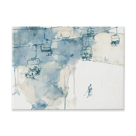Chairlift And Solitary Skier Canvas Print Chairlift And Solitary Skier Canvas Print wall art product Chromatic Storm Studio
