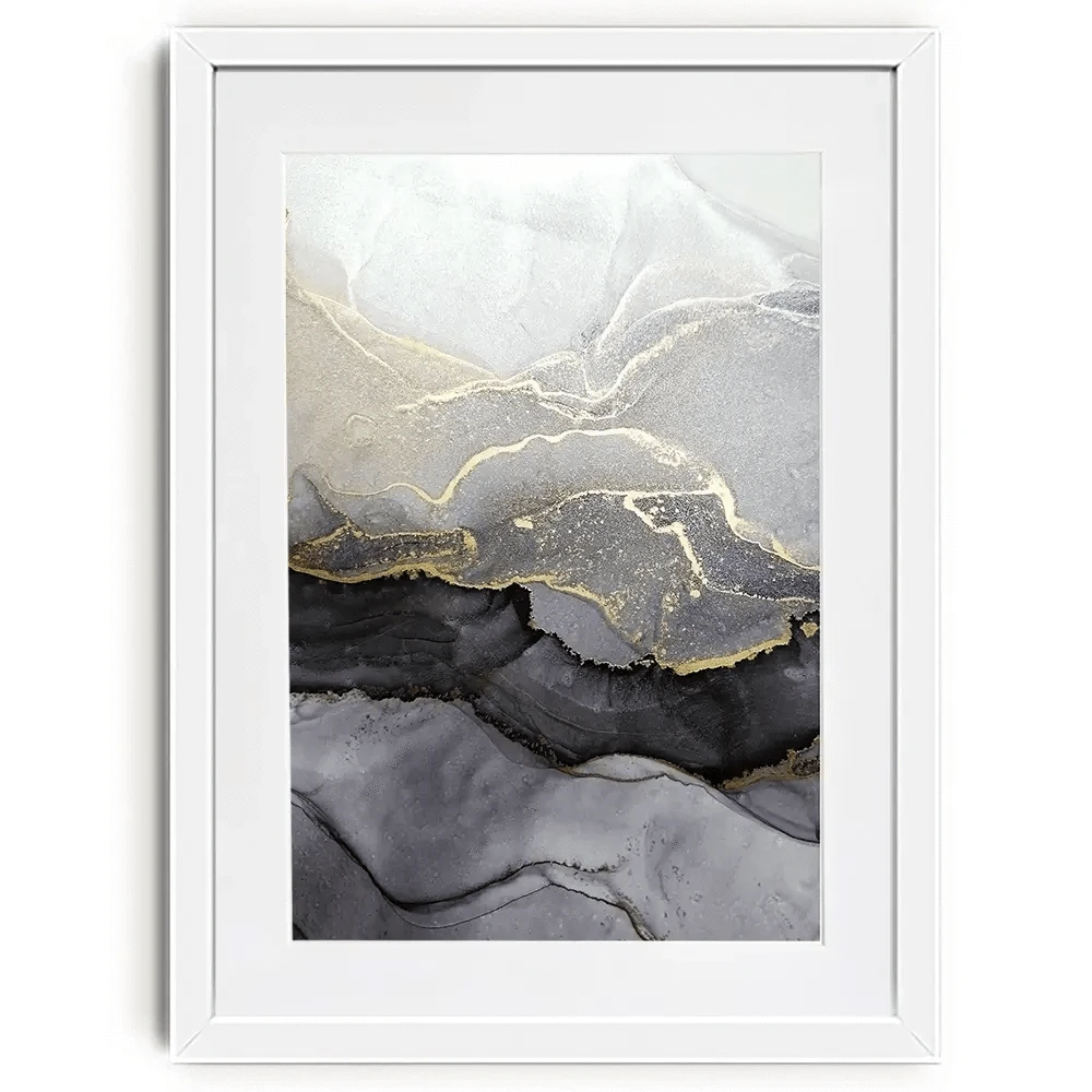 Charcoal Marble Abstract Framed Art Print Charcoal Marble Abstract Framed Art Print wall art product coldsun777 / Shutterstock