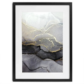 Charcoal Marble Abstract Framed Art Print Charcoal Marble Abstract Framed Art Print wall art product coldsun777 / Shutterstock