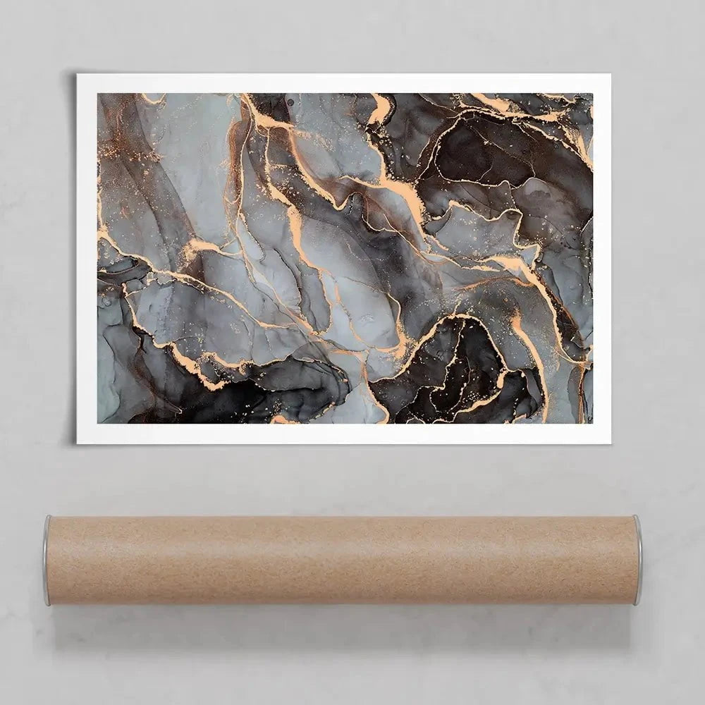 Charcoal Marble Art Print Charcoal Marble Art Print wall art product djero.adlibeshe yahoo.com / Shutterstock