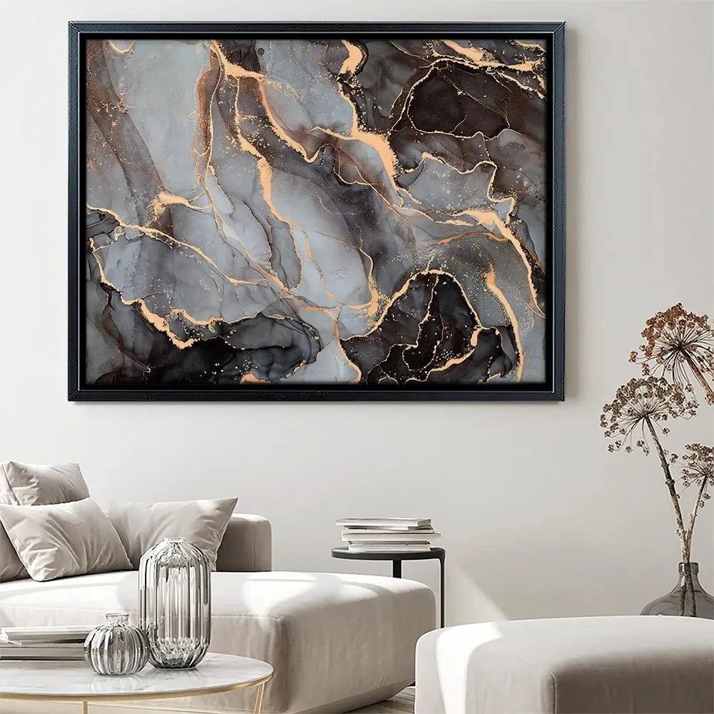 Charcoal Marble Canvas Print Charcoal Marble Canvas Print wall art product djero.adlibeshe yahoo.com / Shutterstock