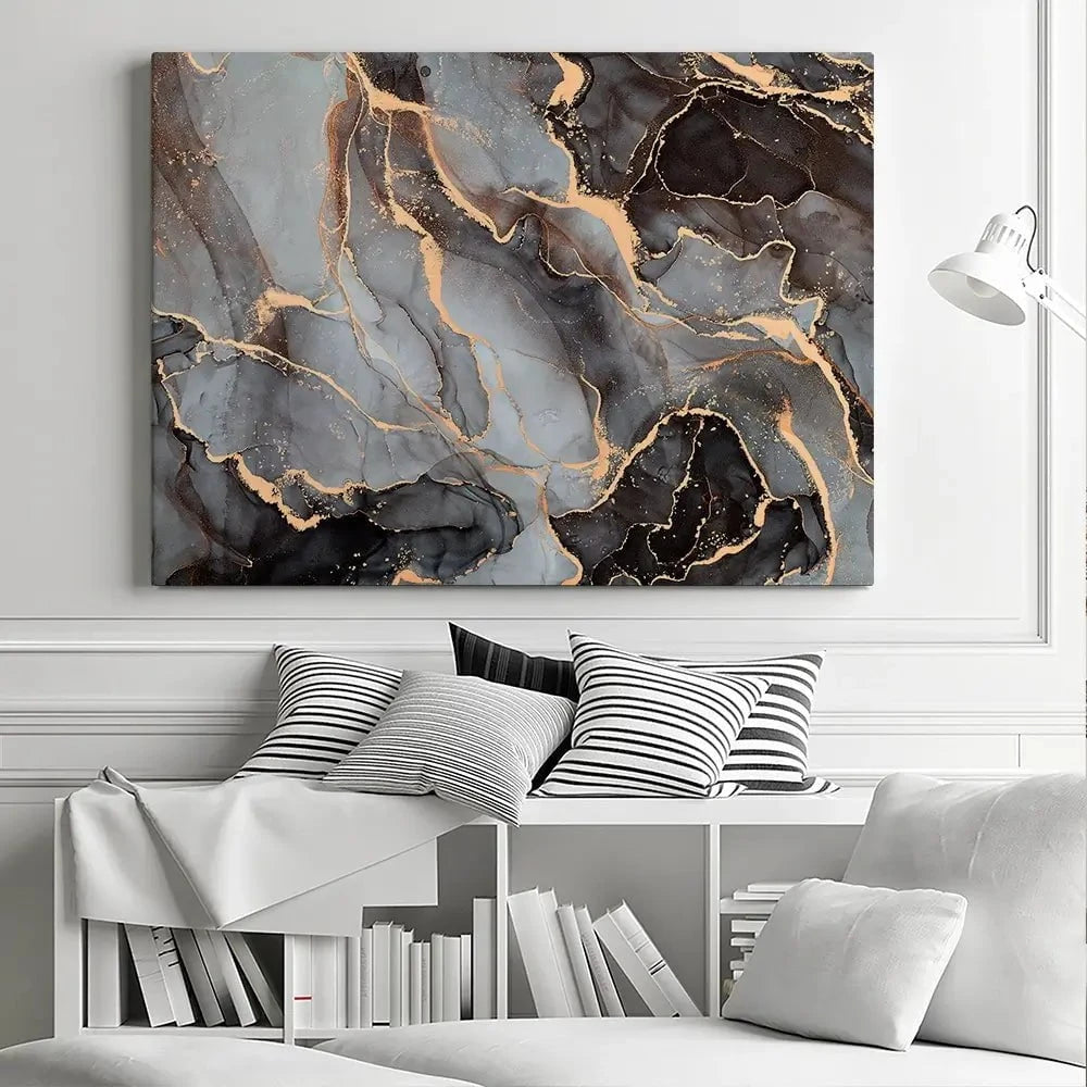 Charcoal Marble Canvas Print Charcoal Marble Canvas Print wall art product djero.adlibeshe yahoo.com / Shutterstock