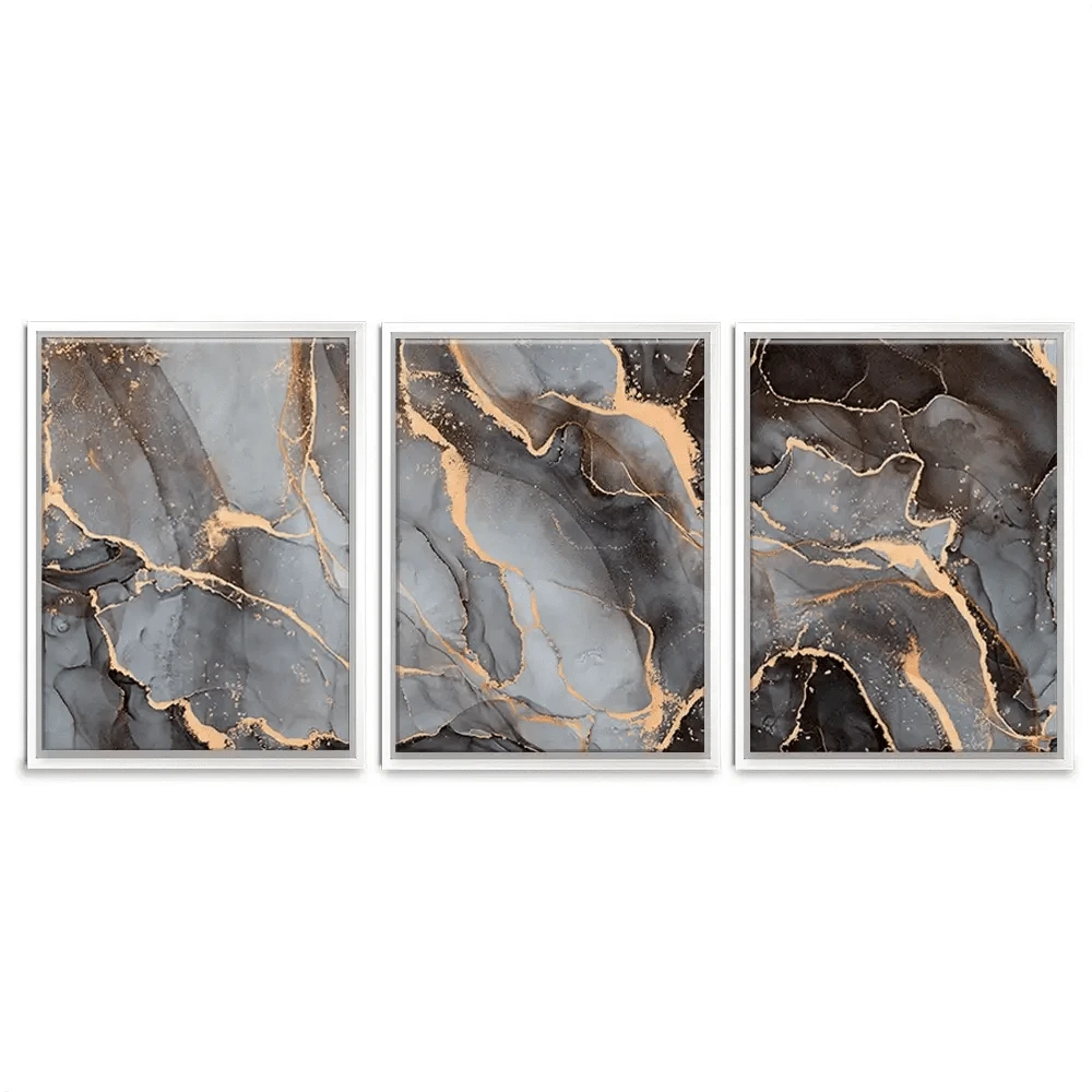 Charcoal Marble Trio Canvas Print Charcoal Marble Trio Canvas Print wall art product djero.adlibeshe / Shutterstock
