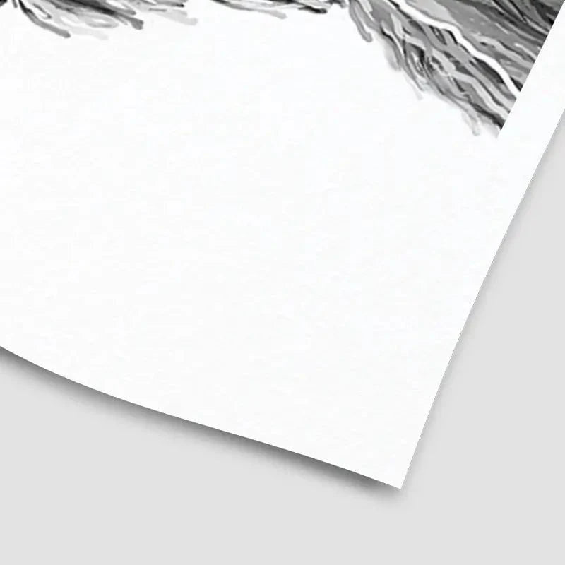 Cheeky Black And White Highland Cow Art Print Cheeky Black And White Highland Cow Art Print wall art product Independent