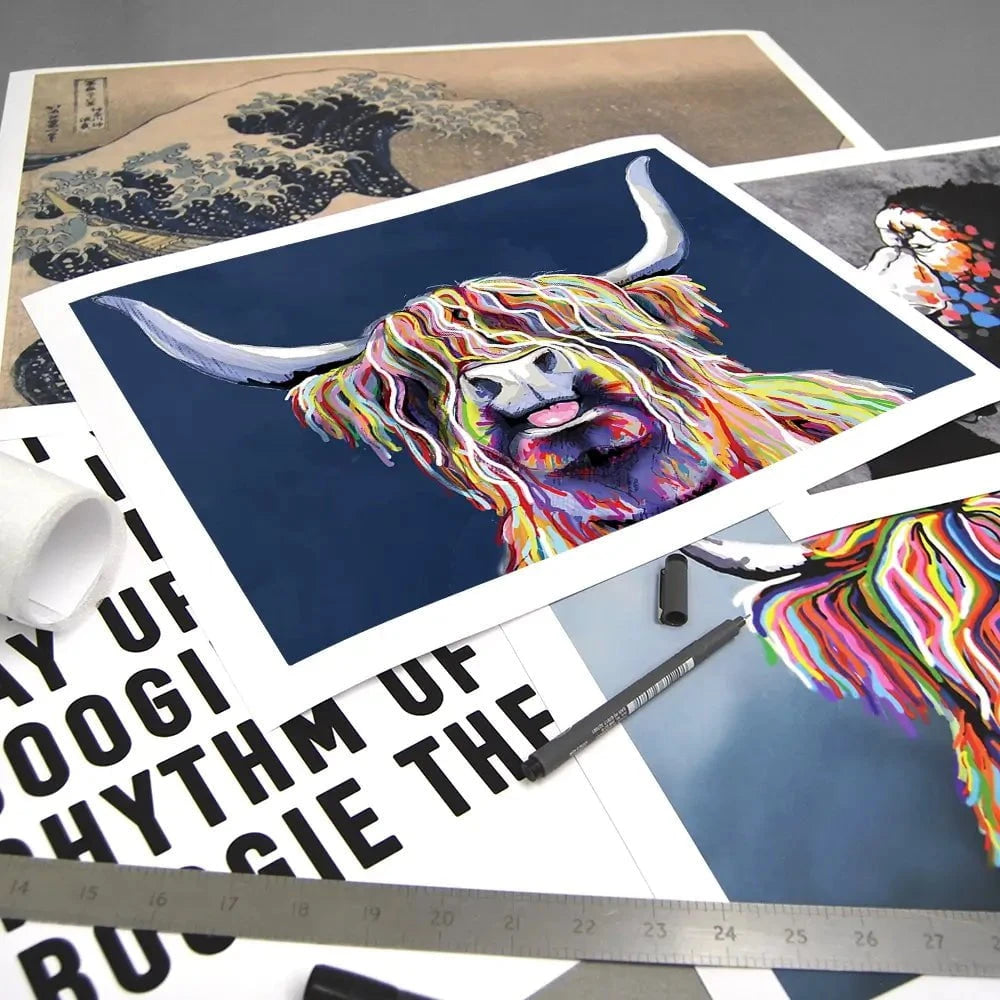 Cheeky Coo In Navy Blue Art Print Cheeky Coo In Navy Blue Art Print wall art product Independent