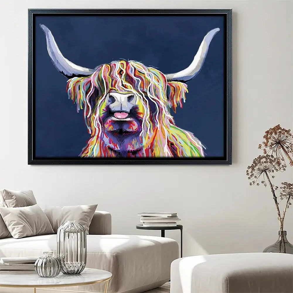 Cheeky Coo In Navy Blue Canvas Print Cheeky Coo In Navy Blue Canvas Print wall art product Independent