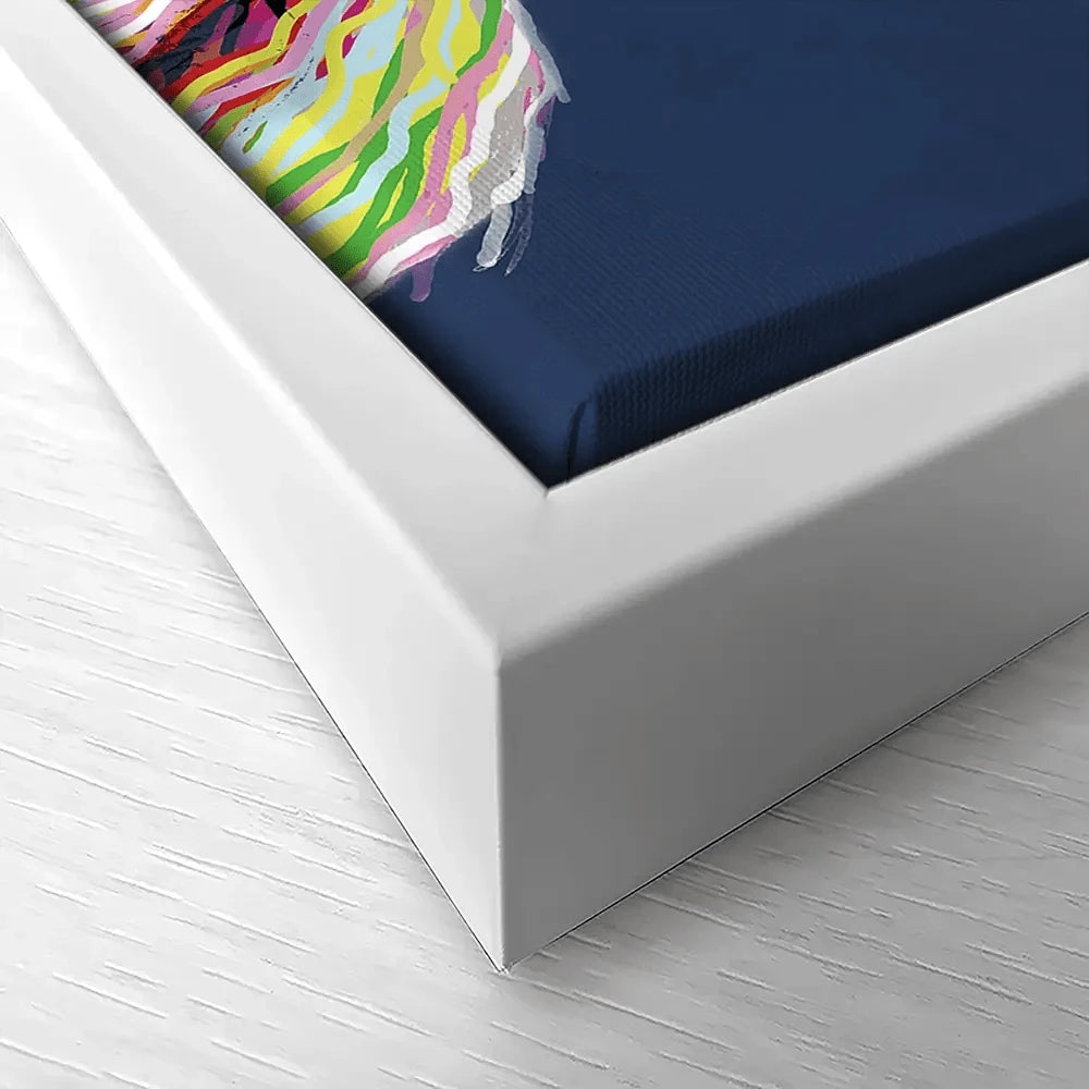 Cheeky Coo In Navy Blue Canvas Print Cheeky Coo In Navy Blue Canvas Print wall art product Independent