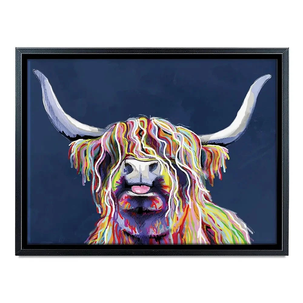 Cheeky Coo In Navy Blue Canvas Print Cheeky Coo In Navy Blue Canvas Print wall art product Independent