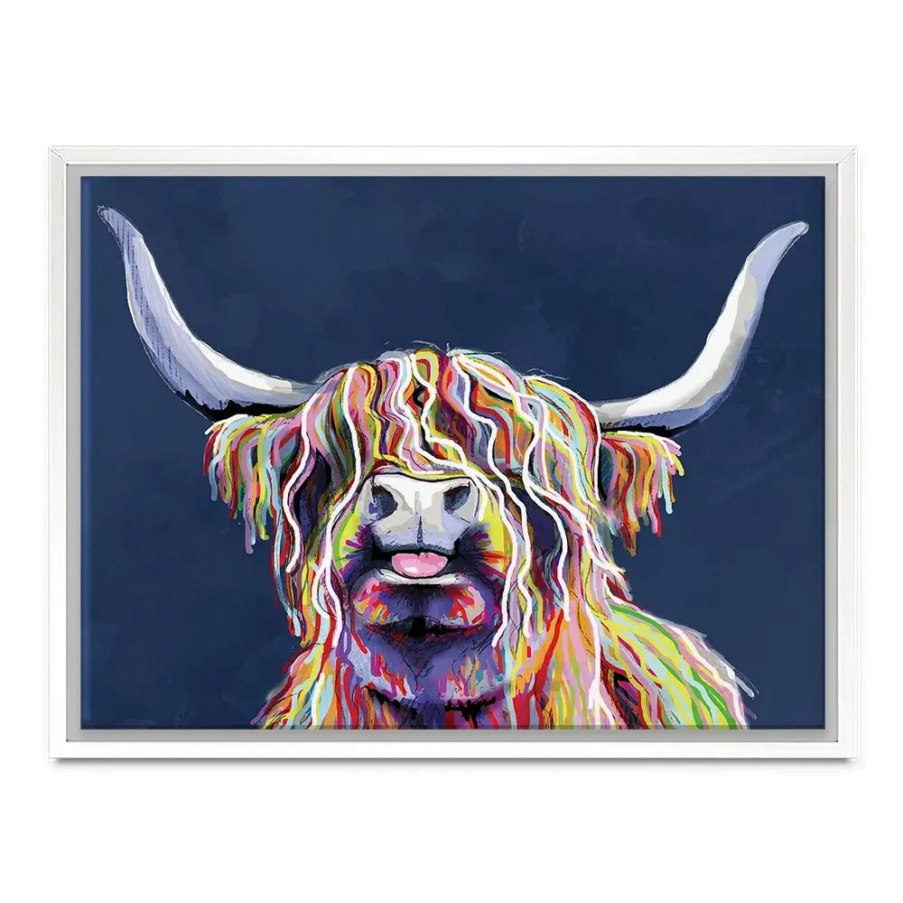 Cheeky Coo In Navy Blue Canvas Print Cheeky Coo In Navy Blue Canvas Print wall art product Independent