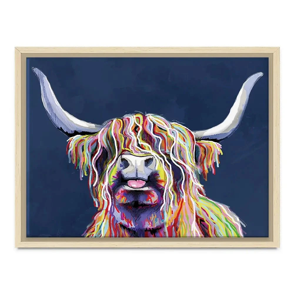 Cheeky Coo In Navy Blue Canvas Print Cheeky Coo In Navy Blue Canvas Print wall art product Independent
