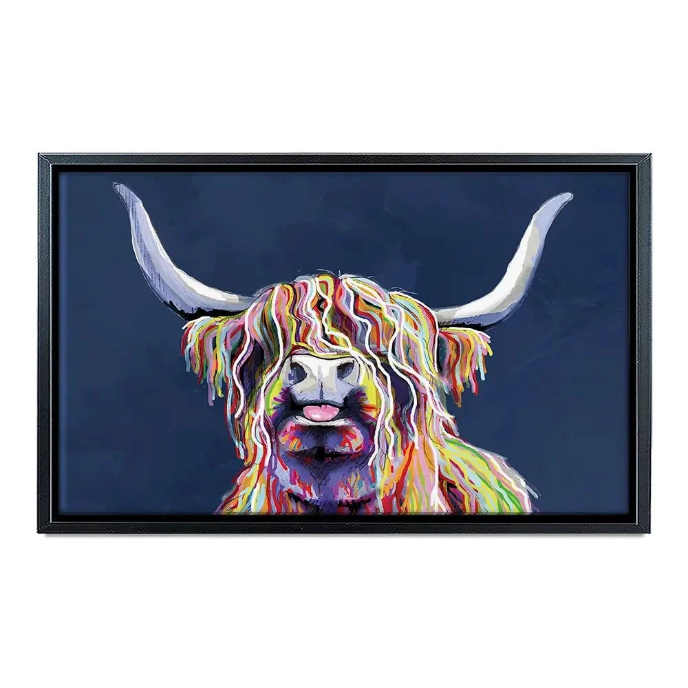 Cheeky Coo In Navy Blue Canvas Print Cheeky Coo In Navy Blue Canvas Print wall art product Independent