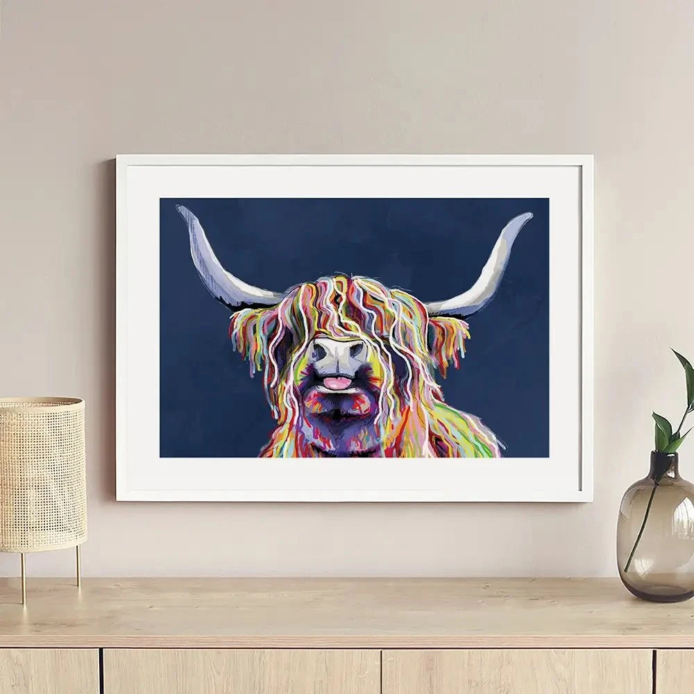 Cheeky Coo In Navy Blue Framed Art Print Cheeky Coo In Navy Blue Framed Art Print wall art product Independent