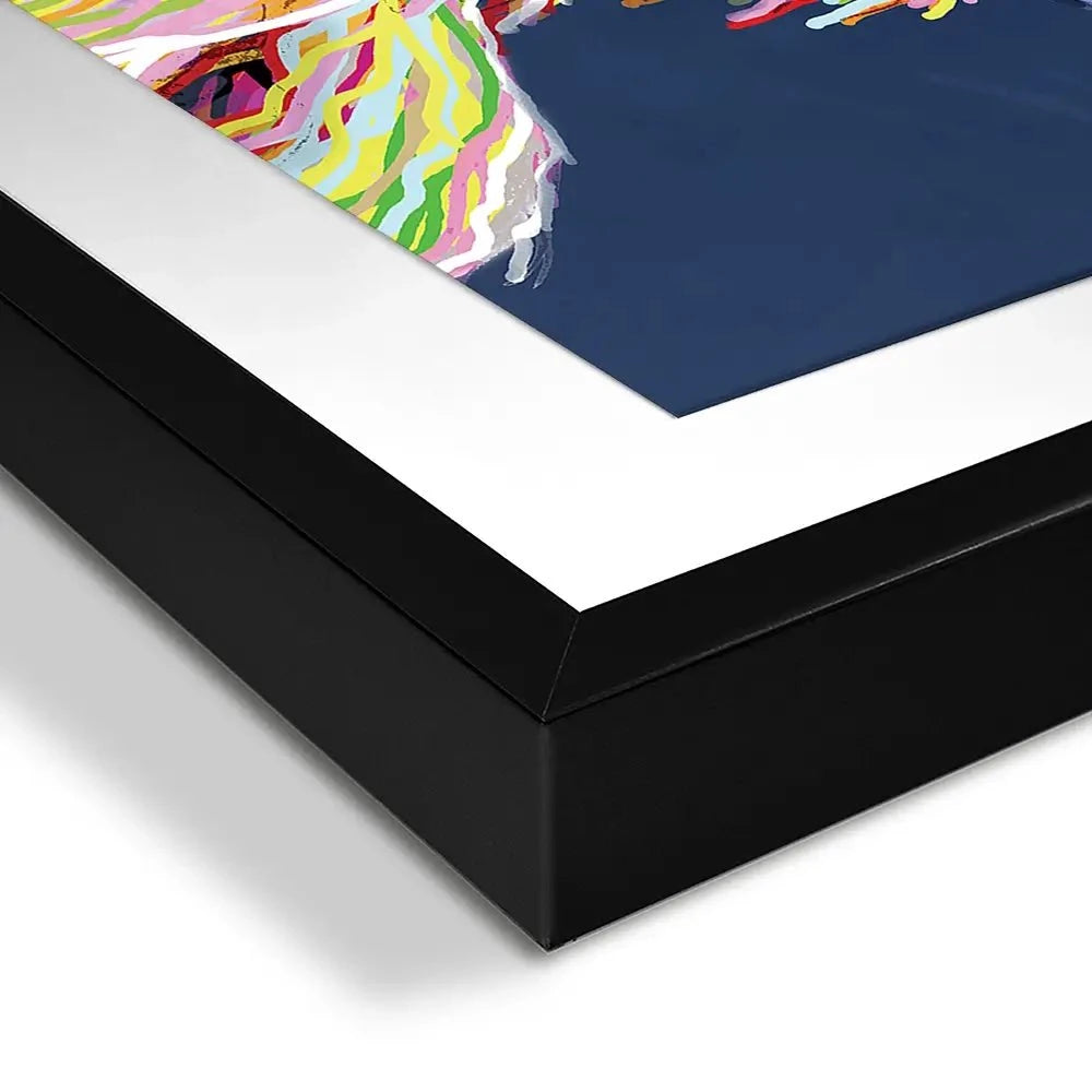 Cheeky Coo In Navy Blue Framed Art Print Cheeky Coo In Navy Blue Framed Art Print wall art product Independent