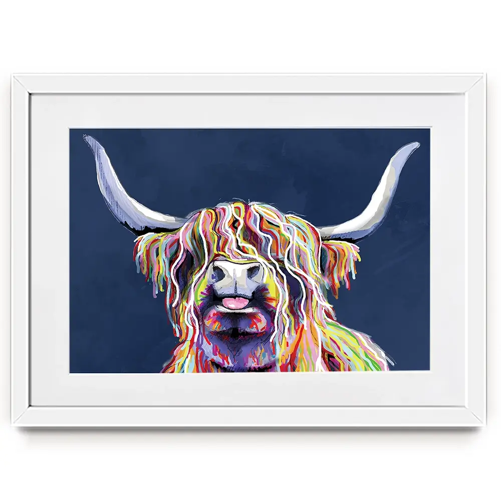 Cheeky Coo In Navy Blue Framed Art Print Cheeky Coo In Navy Blue Framed Art Print wall art product Independent