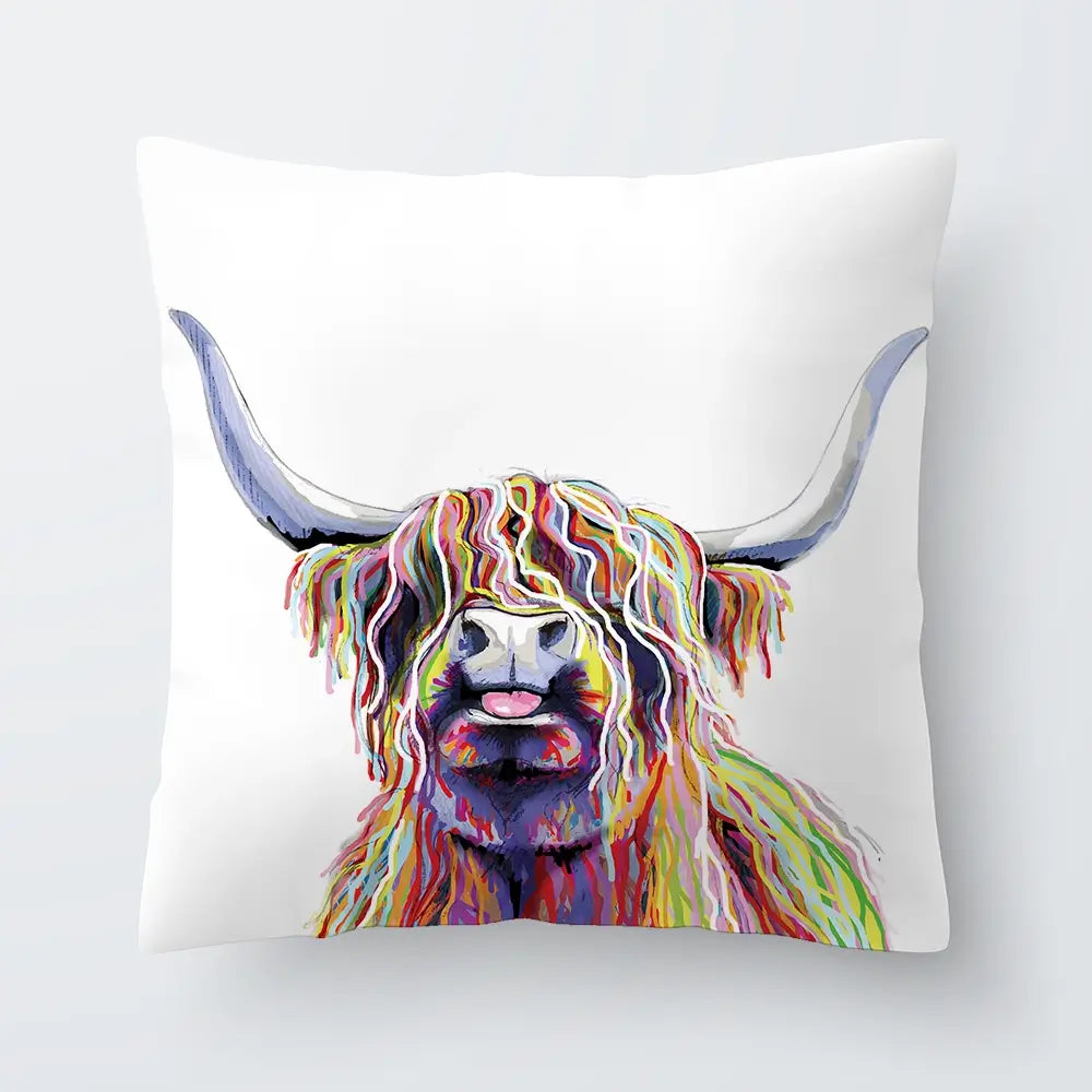 Cheeky White Highland Cow Cushion Cheeky White Highland Cow Cushion wall art product Independent