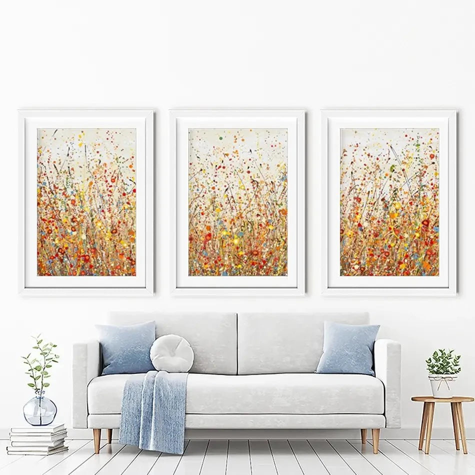 Cheerful Autumn Framed Art Print Trio Cheerful Autumn Framed Art Print Trio wall art product Olga Tkachyk