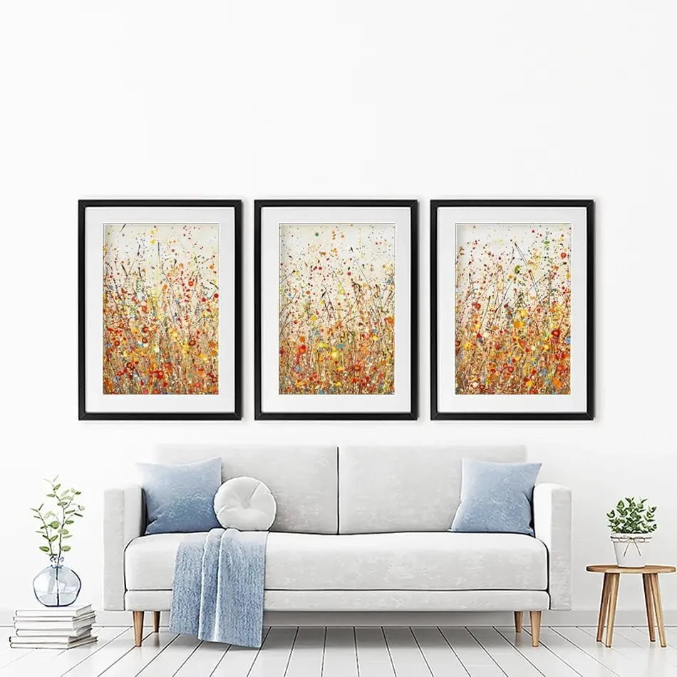 Cheerful Autumn Framed Art Print Trio Cheerful Autumn Framed Art Print Trio wall art product Olga Tkachyk