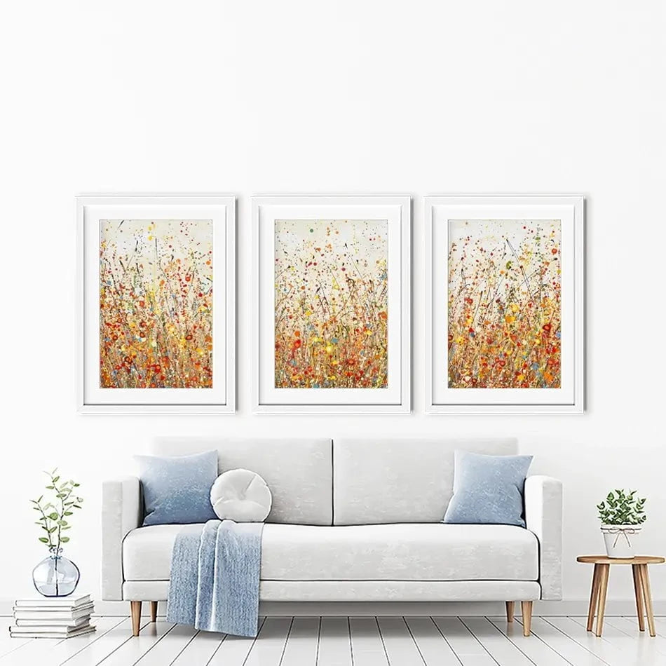 Cheerful Autumn Framed Art Print Trio Cheerful Autumn Framed Art Print Trio wall art product Olga Tkachyk