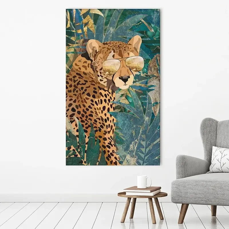 Cheetah Disguise Canvas Print Cheetah Disguise Canvas Print wall art product Sarah Manovski